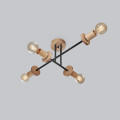 Люстра Topaz Black с деревянными элементами2